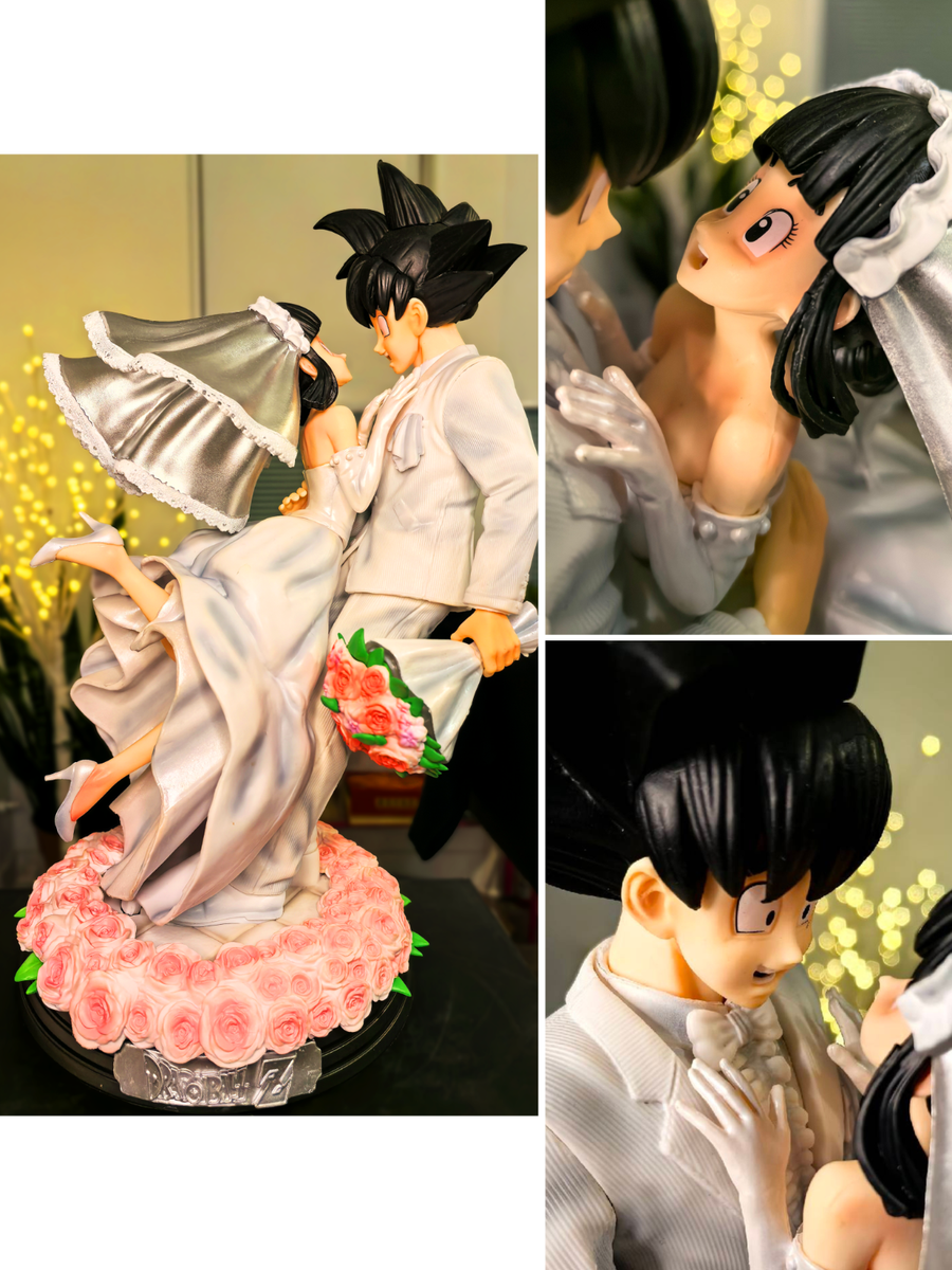 Dragon Ball DBZ Goku ChiChi Wedding Figure 32cm 1/6 scale Anime