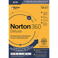 Norton 360 Deluxe 2025 - 1 Year 3 Devices - USA Canada - Super Protection Key
