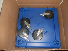 Vollrath 3992823 Dolly Rolling Cart BLUE Color 5" Castors 21 1/2" Square New