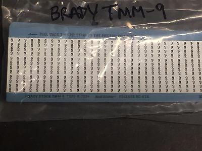 Brady TMM-9 Solid Letters & Numbers Miniature Wire Marker Card (23pcs = 1 lot)
