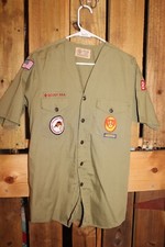 Boy Scouts of America BSA Men's Adult Shirt Small Green Vintage