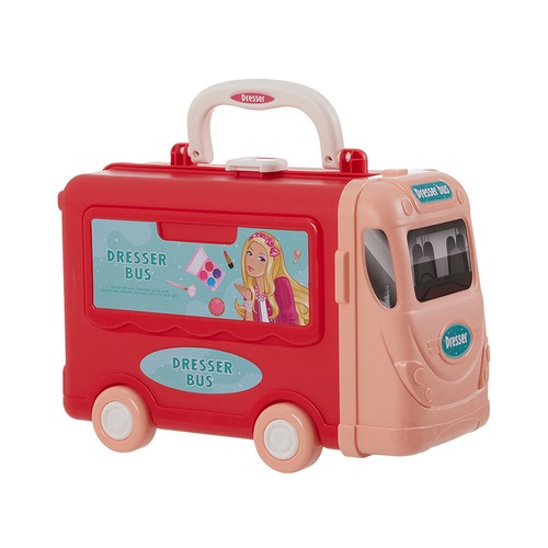 Girls Pretend Play Game 3 in 1 Princess Bus Suitcase Dressing Table Mirror Tool - Picture 11 of 11