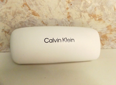 Calvin Klein White Hard Shell Sunglass Eyeglass Case Unisex  display picture 1