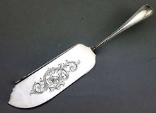 Gro&szlig;er Heber A.C. Frank Hamburg 800 Silber Fischheber Perlrand Vorleger (12)