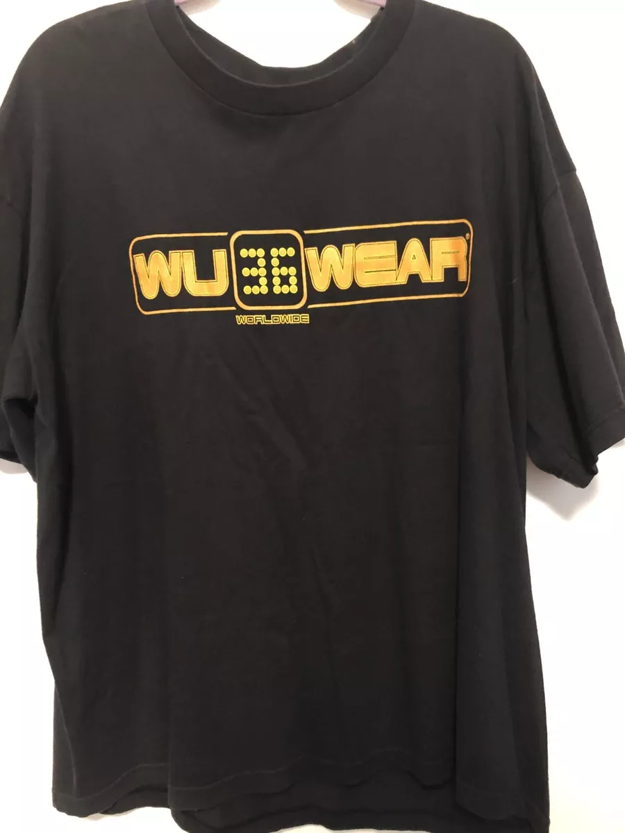 Vintage 90s Wu Wear Wu-tang Clan 36 Logo Rap Tee Black T Shirt Sz XL 2XL Rare