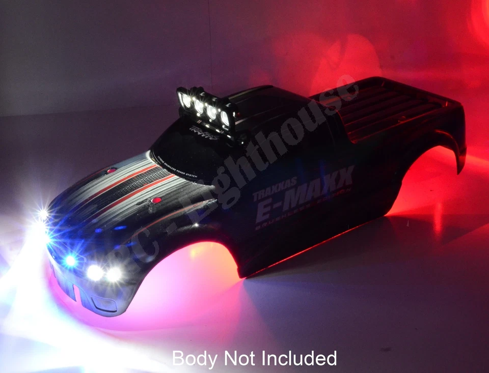 RC LED Light Set for Traxxas E-Maxx, Stampede E-Revo or HPI FLUX, Savage #20 BLK - Image 2 of 4