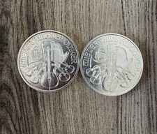 Silver Austria Philharmonic 1 oz .999 fine 1.5 euro 2016 2023 1oz coin Lot Of 2