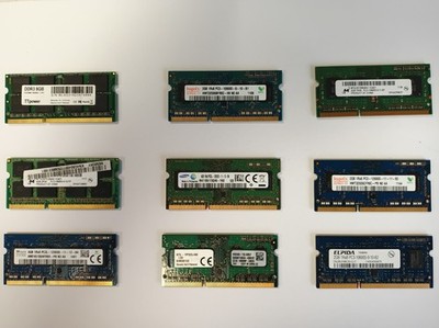 Diverse 1,2,4,8 GB SO DDR3 Module 8500 10600 12800 Samsung Micron Kingston etc.