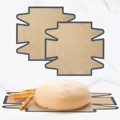 2 Stück Silikon Brot Laib Form Liner Antihaft Backmatten für Standard Pfannen