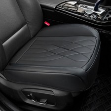 1Pack Leather Front Car Seat Covers, Luxury Bottom Covers, Black