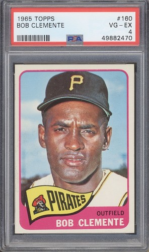 1965 Topps #160 ROBERTO CLEMENTE - PSA 4 VG/EX - HOF PITTSBURGH PIRATES