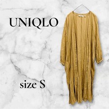 UNIQLO Cotton Dobby Long Sleeve Shirt Dull Yellow Size S Used