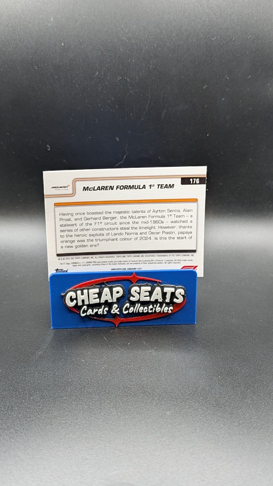 2025 Topps Chrome F1 McLaren Team Logo view 2