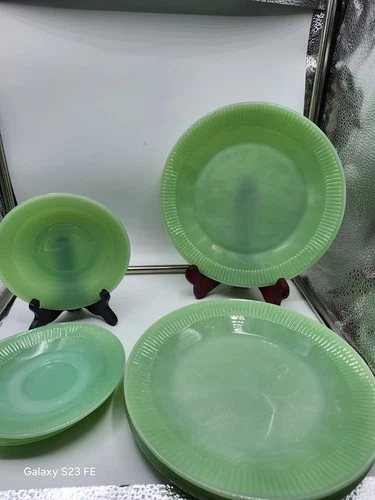 Vintage Jadeite Saucer - Fire-King Ribbed Edge ~ Your Choice of One