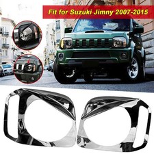 2Pcs Front Headlight Cover Trim Replacement ABS For Suzuki Jimny 2007-2017
