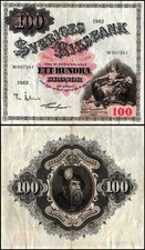 Sweden 100 Kronor, 1959-1963, P-48, Used