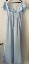 CHRISTIAN SIRIANO BRIDAL FOR AZAZIE , BRIDESMAID, FORMAL SKY BLUE DRESS, SIZE A8