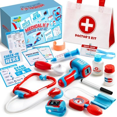 Kids Doctor Kit, 16Piece Medical Kit with Bag, Doctor Role Play