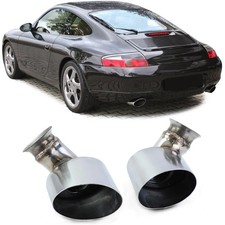 Endrohre Für Porsche 911 Typ 996 1998-2001 / Poliert Auspuff