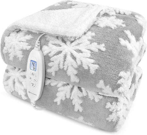 Coperta Elettrica Senza Fili Thotvend 160x90cm – Batteria 16000mAh, Riscaldamento In 5 Secondi, 6 Zone E 3 Livelli (40-65°C), Morbida Flanella, Per Casa Ufficio Campeggio Auto