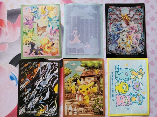 Pokemon Center 6 Individual Card Sleeves Pikachu Umbreon Suicune Assortment