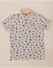 Polo BENETTON ragazzo grafica 11-12 anni bianca CM80