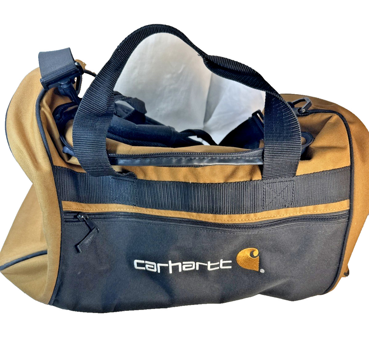 Carhartt Canvas Packable Duffel - Travel Carry Bag, Brown EUC