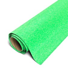 Heat Transfer Vinyl Glitter HTV 12"x3ft Roll Neon Green Iron On