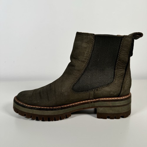 Timberland Courmayeur Valley Botas Chelsea de Cuero Verde Oliva para Mujer Talla UK 5 - Imagen 9 de 11