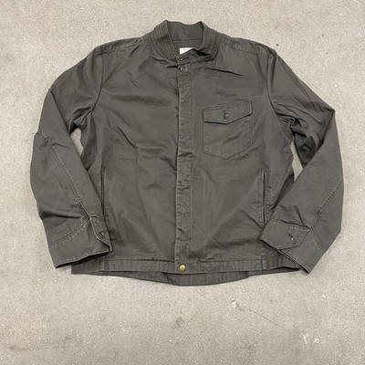 Men s rag & bone Work Jacket Grey Large Cotton Faded  Handmade in USA