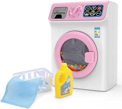 #ad Deao Toy Washing Machine Kids Dollhouse Furniture Toy Washer Pretend Play $36.78