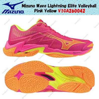 Mizuno Wave Lightning Elite Volleyball Pink Gelb V1GA260042 Herren Gr.