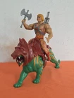 Vintage He-Man And Battle Cat Motu With Accessories Soft Head 1981 Taiwan
