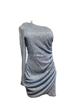 Brighten Up Sequin Mini Dress in blue from Fashion Nova