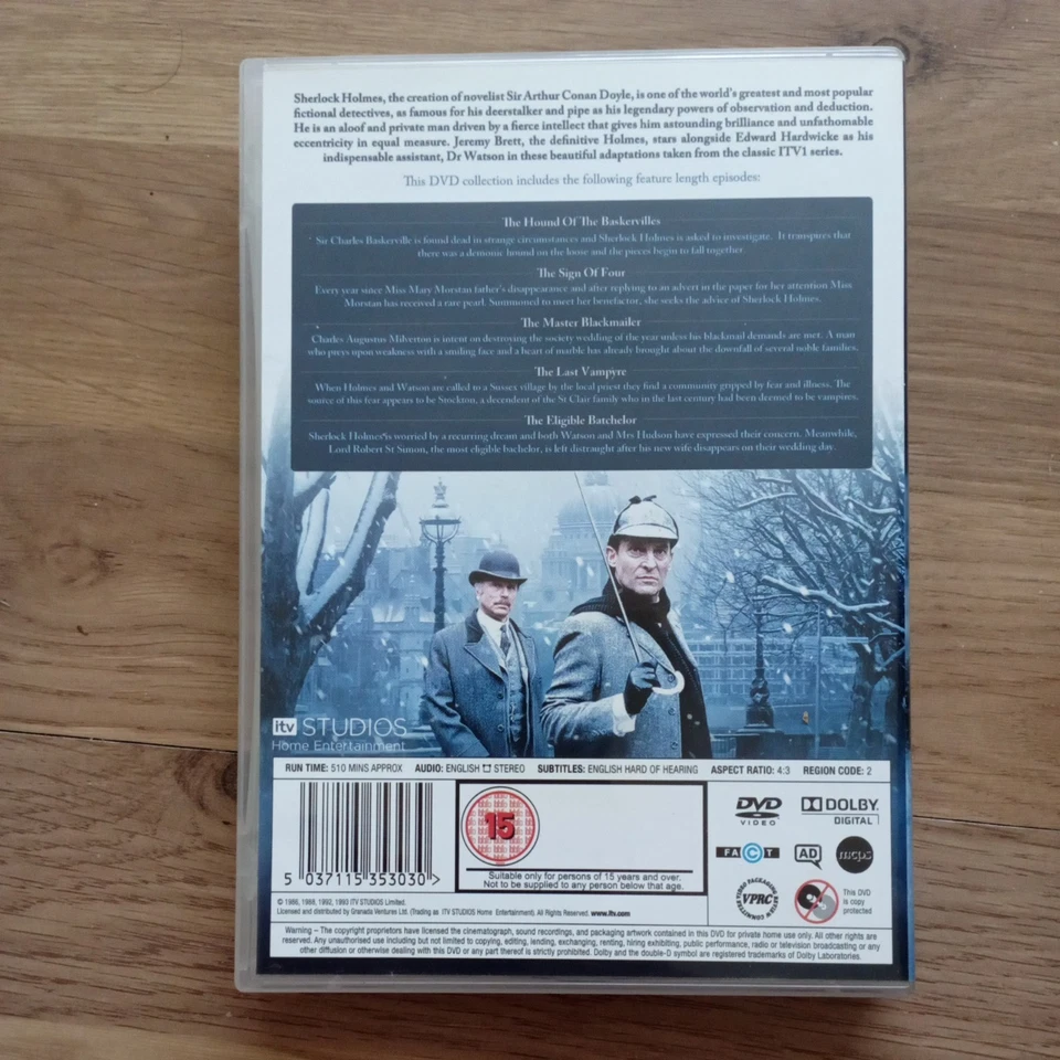 Sherlock Holmes The Elementary DVD Box Set - 5 Feature Length Episodes - Image 2 of 4