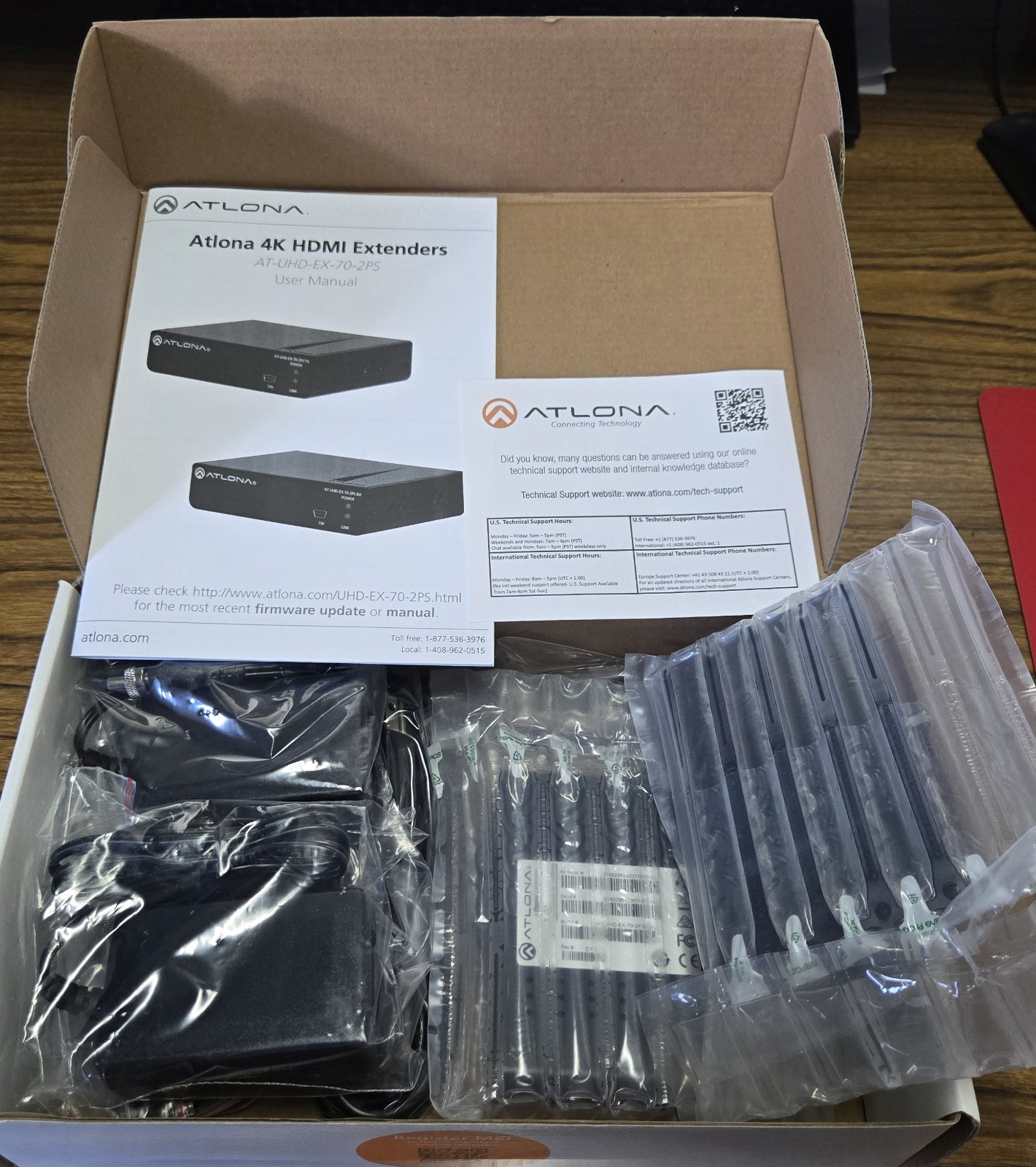 NEW Atlona AT-UHD-EX-70-2PS HDMI 4K Extender Kit TX/RX