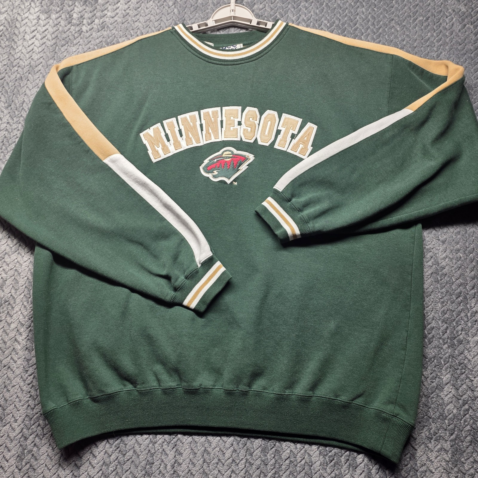Lee Sport Minnesota Wild Crewneck Sweatshirt Men’s XL Green Gold NHL thumbnail 2