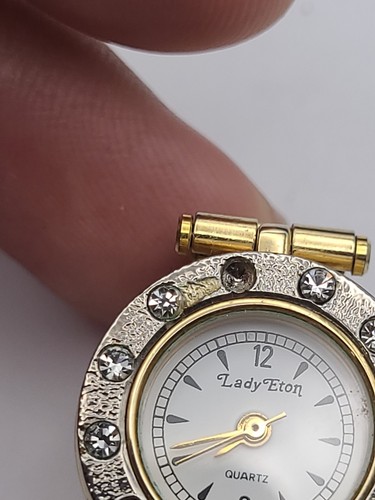 Orologio Donna Anello Quarzo Classico Tono Oro Quadrante Bianco Lady Eton Funzionante - Foto 4 di 8