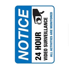 Security Camera Vinyl Sign Weatherproof Sticker Video Surveilla XgSPDEC ImCRTJI