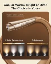 LED Neck Reading Light, Book Light for Reading in Bed, 3 Colors, 9 Brightness...