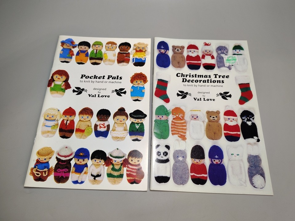 HTF Pocket Pals Christmas Tree Decorations Val Love Knit By Hand Or ...