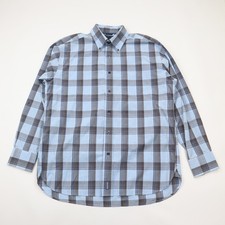 Tommy Hilfiger Button Down Shirt Mens Medium Blue Plaid Cotton Preppy
