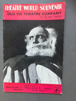 1945 Old Vic Theatre Company Booklet Henry IV Onkel Vanya Ralph Richardson