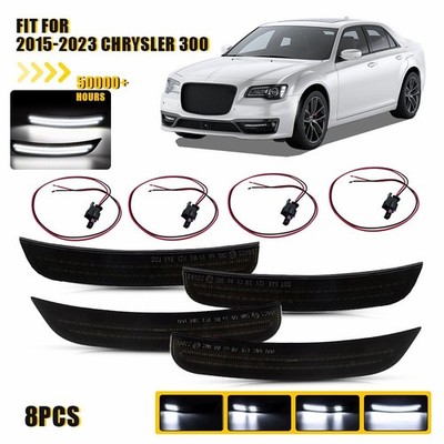Dynamic White LED Side Marker & Harness Connector Fits 2015-23 Chrysler 300 EXC