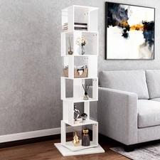 6 Ebenen Bücherregal Drehregal Warenständer Displayständer Dekoratives Regal