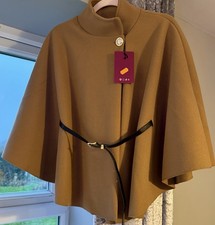 Bnwt Beautiful Ladies Tan Cape Shawl, Poncho One Size Approximately Size 10-18