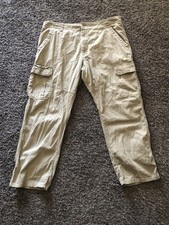 Wrangler Pants Men s 38X30 Tan Khaki Cargo Relaxed Fit Straight Leg