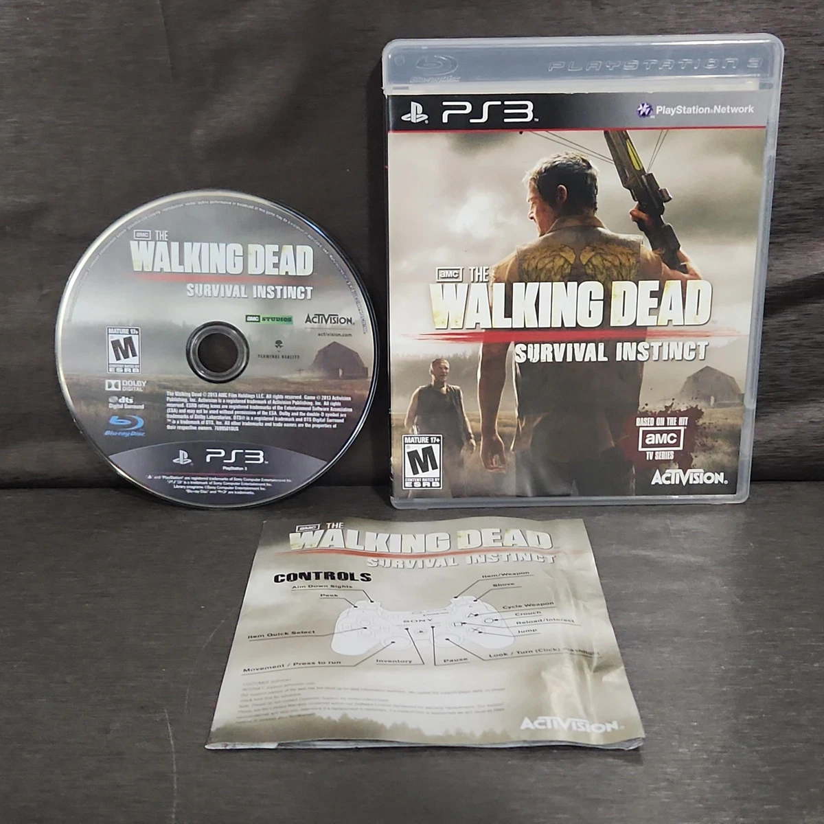 Jeu PS3 The Walking Dead: Survival Instinct – PAL FR – Bon état – Boîte, Notice Et CD