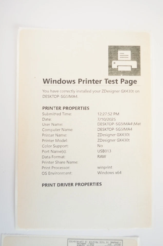 Zebra GX430T GX43-102410-000 Thermal Label Printer Ethernet 300dpi - Grade C - Image 2 of 4