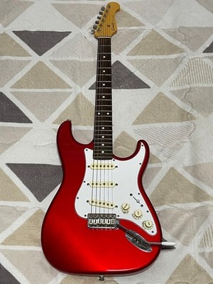 CoolZ Stratocaster Electric Guitar Metallic Red 3 Single Coil w/Case Used Japan